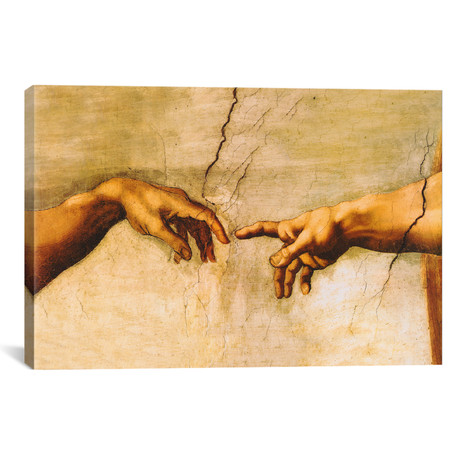 The Creation of Adam // Michelangelo // c. 1510 (26"W x 18"H x .75"D)