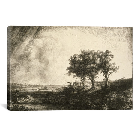 The Three Trees // Rembrandt van Rijn // 1643 (26"W x 18"H x .75"D)