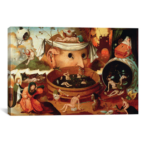 Vision de Tondal (Tondal`s Vision) // Hieronymus Bosch // c.1550x (26"W x 18"H x .75"D)