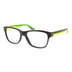 Colorblocked Rectangle // Green + Neon Yellow