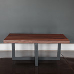 Coffee Table // Modern Black Walnut + Steel Legs (36"L x 20"W x 16"H)