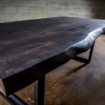 Dining Table // Live Edge Maple + Steel Legs (72"L x 38"W x 30"H)