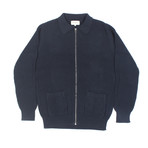 Claude Zipper Cardigan // Navy (L)