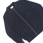 Claude Zipper Cardigan // Navy (L)