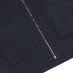 Claude Zipper Cardigan // Navy (L)