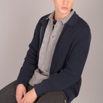 Claude Zipper Cardigan // Navy (L)