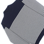 Combin Stripe Knit // Navy + White (L)