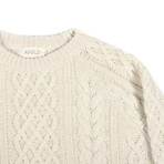 Deniz Cable Knit // Pristine White (L)