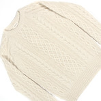 Deniz Cable Knit // Pristine White (L)