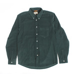 Field Long Sleeve Corduroy Shirt // Dark Green (M)