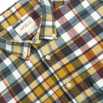 Larry Flannel Long Sleeve Shirt // Yellow + Red Check (L)