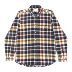 Larry Flannel Long Sleeve Shirt // Navy + Yellow Check (XL)