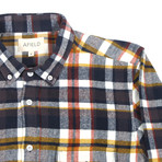 Larry Flannel Long Sleeve Shirt // Navy + Yellow Check (XL)