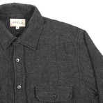 Workwear Long Sleeve Shirt // Grey Herringbone (XL)