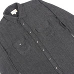 Workwear Long Sleeve Shirt // Grey Herringbone (2XL)