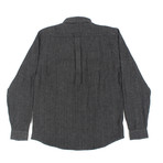 Workwear Long Sleeve Shirt // Grey Herringbone (XL)