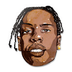 A$AP Rocky // Aluminum Die-Cut (14"W x 16"H)