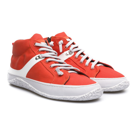 Capas Mid-Top Sneaker // Orange + White (Euro: 39)