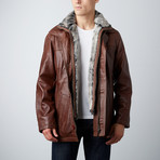 Yorker Fur Collared Jacket // Chestnut (L)