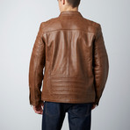 Gavin Leather Jacket // Tobacco (L)