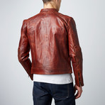 Teller Leather Jacket // Dark Tan (S)