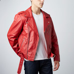 Classic Corben Leather Jacket // Red (XL)
