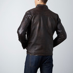 Cory Leather Jacket // Coffee (S)