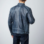 Deryck Moto Jacket // Blue Wash (S)