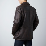Leather Utility Jacket // Coffee (S)