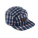 Plaid 5-Panel Hat // Blue