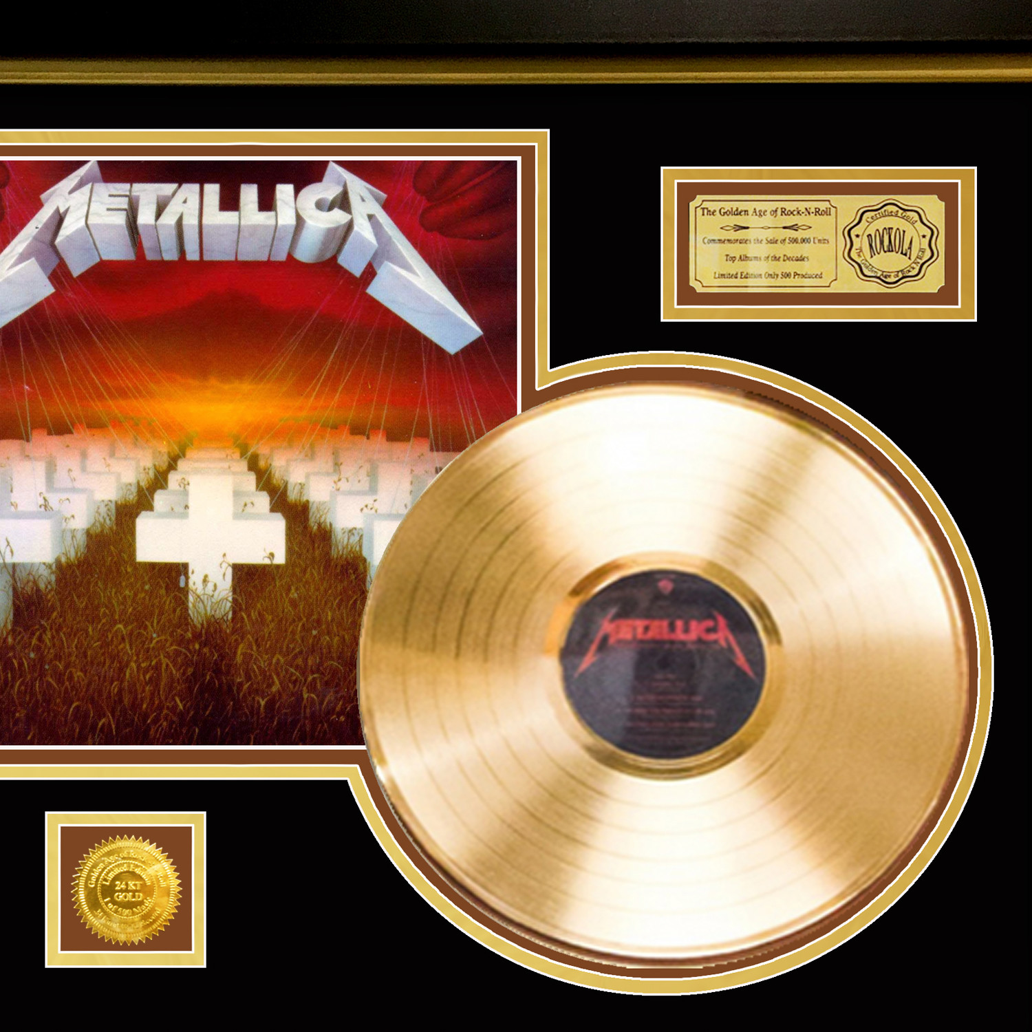 Gold Laser Cut LP // Metallica // Master Of Puppets - RARE-T - Touch of Modern1500 x 1500