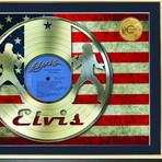 Gold Laser Cut LP // Elvis // Silhouette