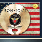 Gold Laser Cut LP // Bon Jovi // Live