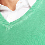 Barbuda Garment Dyed V-Neck Pullover // Green (S)