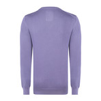Bredal Garment Dyed Round Neck Pullover // Purple (M)