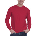 Camajuani Jaquard Round Neck Pullover // Red (2XL)