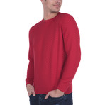 Camajuani Jaquard Round Neck Pullover // Red (3XL)