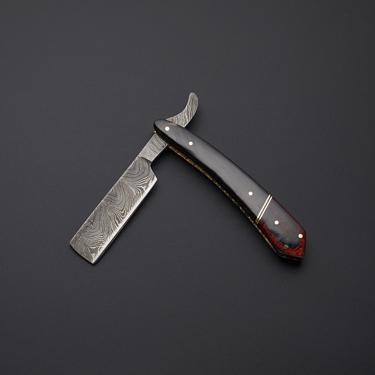 Excelsior Damascus Straight Razor - Indy Hammered Knives - Touch of Modern