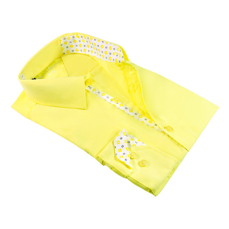 Modern-Fit Dress Shirt // Yellow (M)