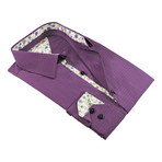 Tally Texture Button-Up Shirt // Purple (L)