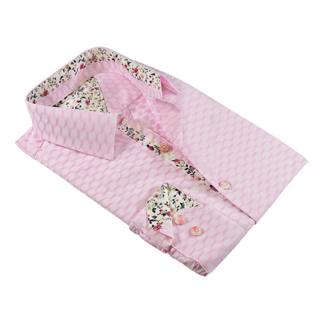 Luminescent Button-Up Shirt // Pink (S)