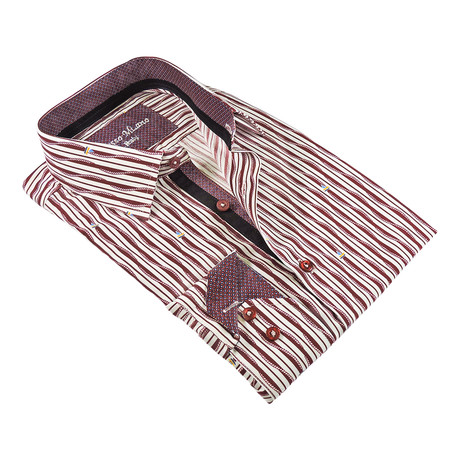 True Modern-Fit Men's Dress Shirt // Burgundy (S)