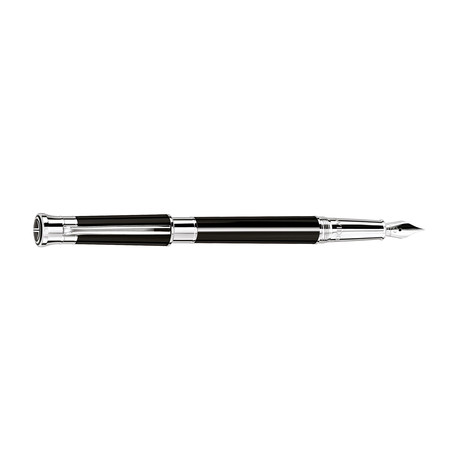 Davidoff Velero Lacquer Guilloche Fountain Pen // Black