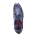 Olive Woven Derby // Navy (US: 9.5)