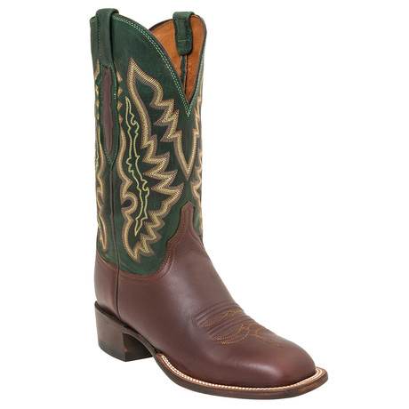 Tan Calfskin Horseman Style Boot // Tan // EE (Wide) (US: 7.5)