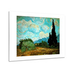 Wheat Field with Cypresses // Vincent van Gogh // 1889 (16"W x 12"H)