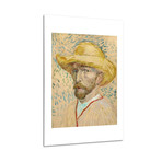 Self-Portrait with Straw Hat // Vincent van Gogh // 1887 (12"W x 16"H)