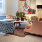 Santori Armchair (Purple Fabric)