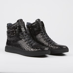Sullivan Crocodile High-Top Sneaker // Black (US: 8)