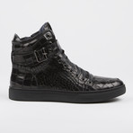 Sullivan Crocodile High-Top Sneaker // Black (US: 9.5)